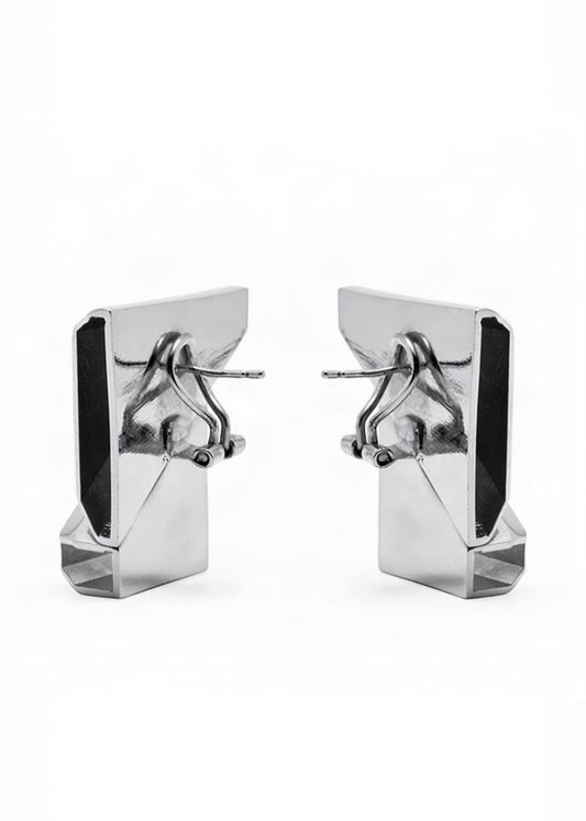 Construction Earrings Silver