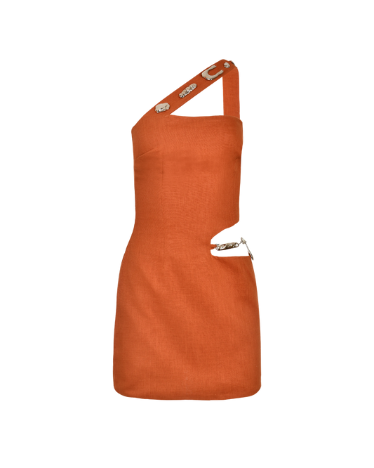 Orbia Mini Dress Terracotta