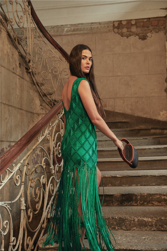 Bruna Dress Emerald Green