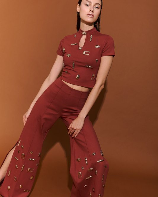 Lunara Pants Terracotta