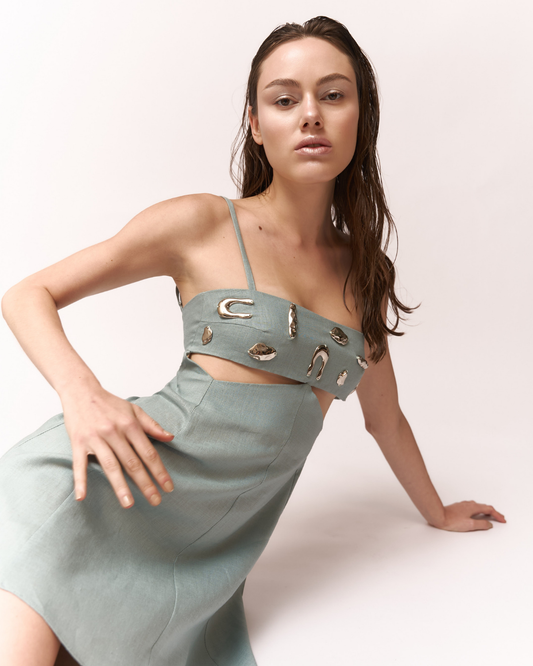 Nola Mini Dress Teal