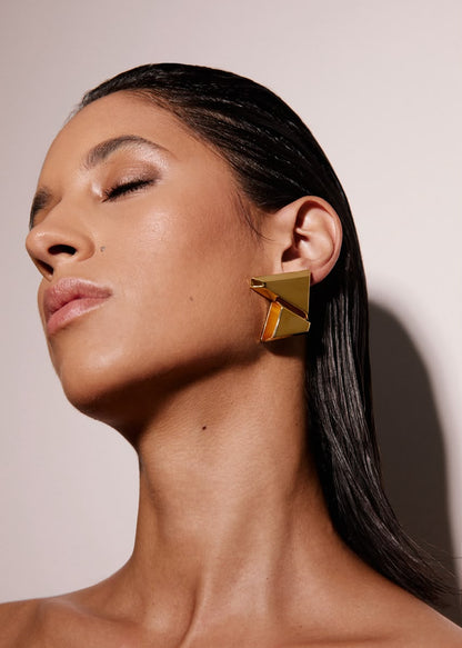 Construction Earrings Gold