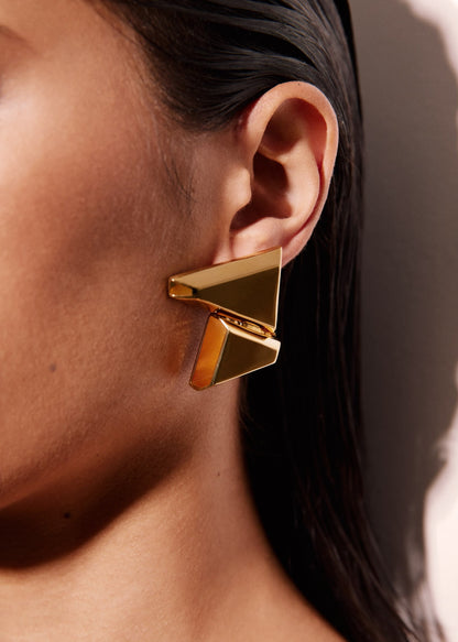 Construction Earrings Gold