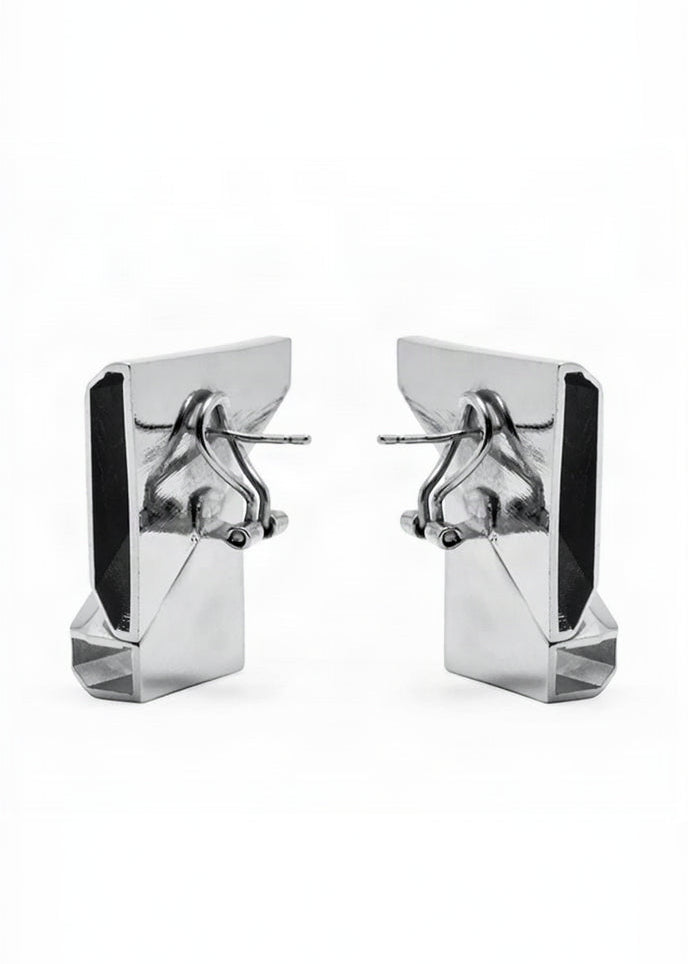 Construction Earrings Silver