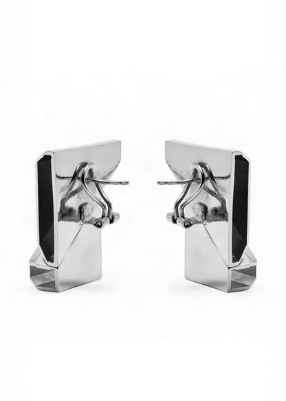 Construction Earrings Silver