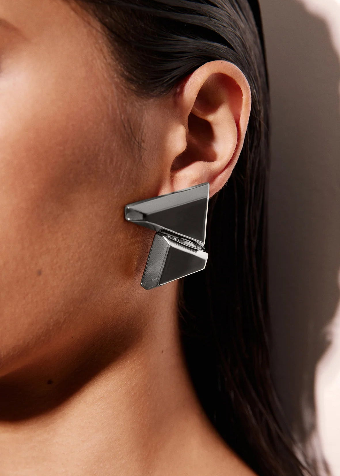 Construction Earrings Silver