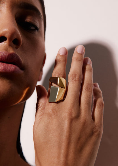 Cubism Ring Gold