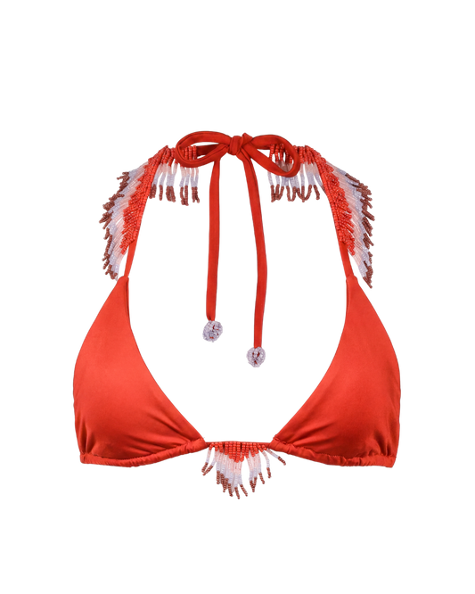 Fringes in Red Bikini