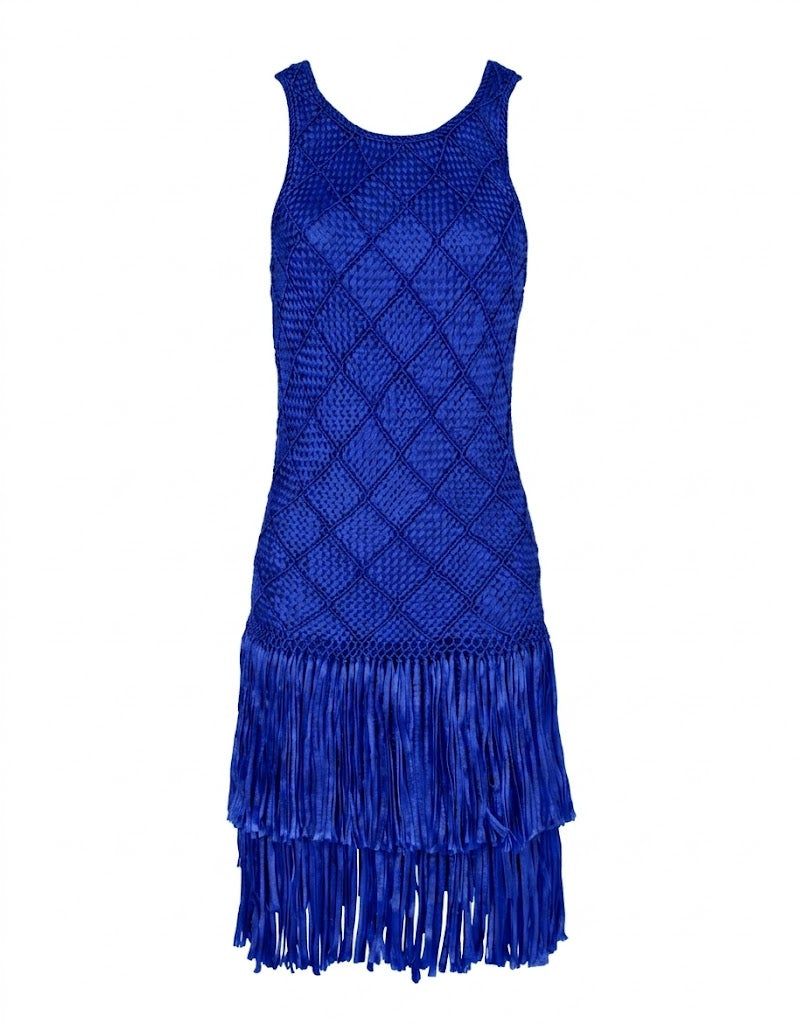 Grau Dress Electric Blue