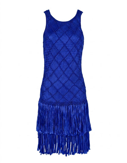 Grau Dress Electric Blue