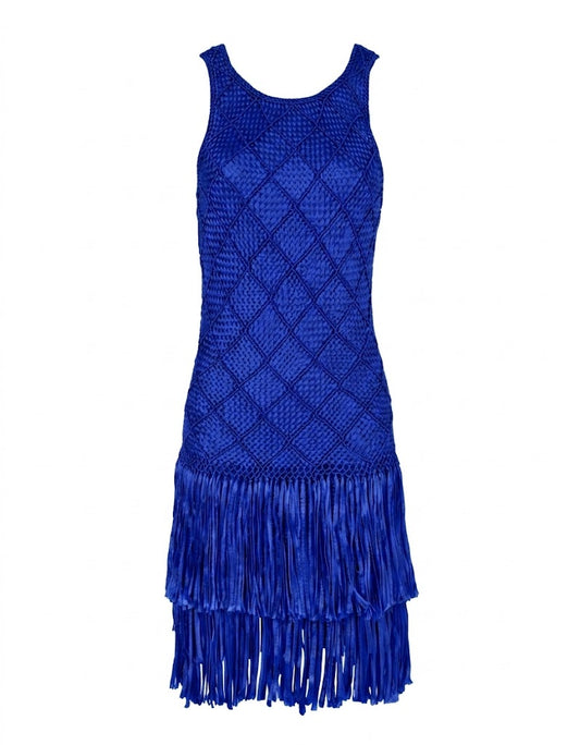 Grau Dress Electric Blue
