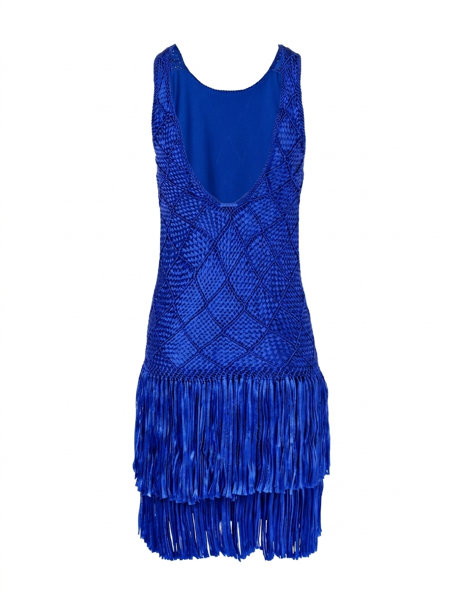 Grau Dress Electric Blue