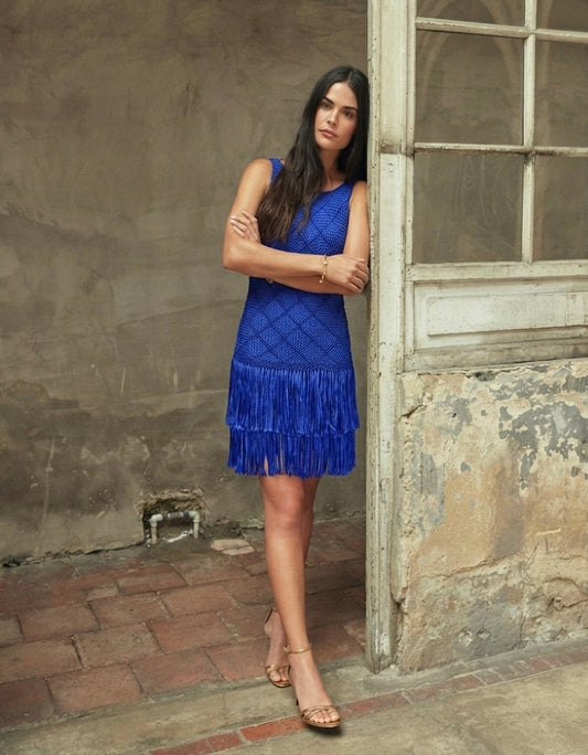 Grau Dress Electric Blue
