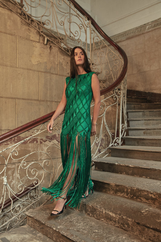 Bruna Dress Emerald Green