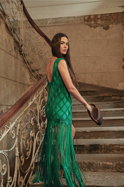 Bruna Dress Emerald Green