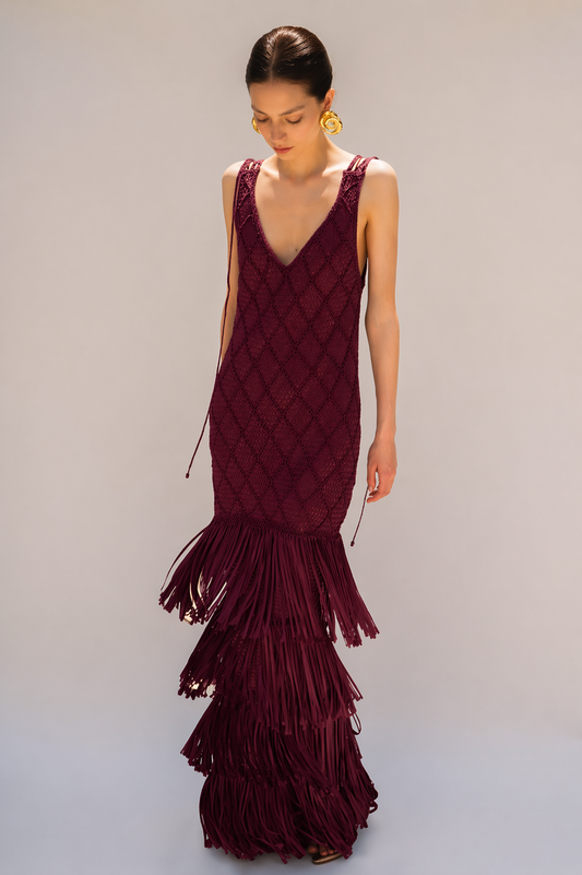 Lyra Dress Burgundy