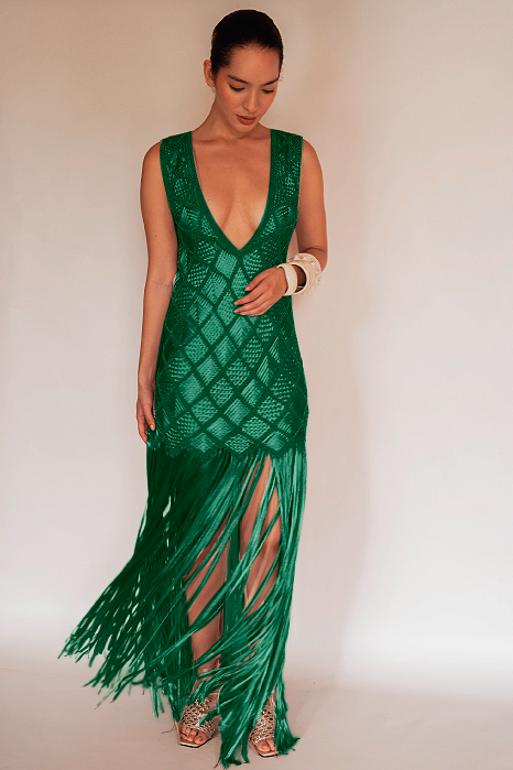 Mila Dress Emerald Green