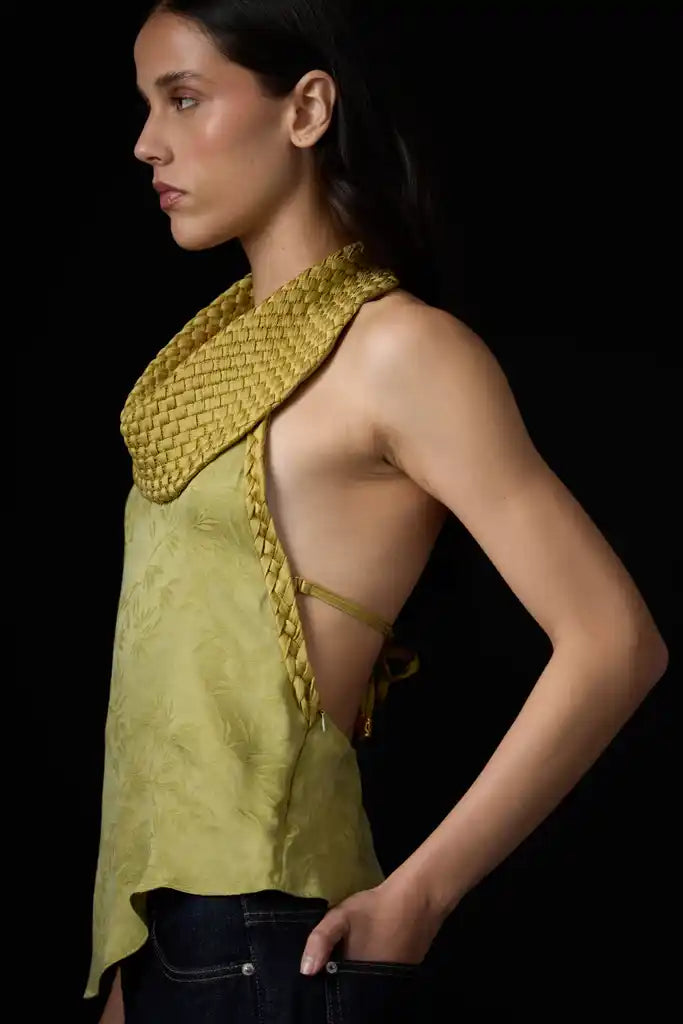 Senda Blouse Lime Green