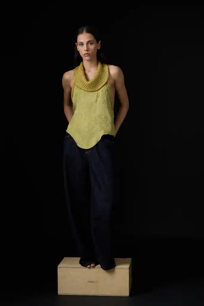 Senda Blouse Lime Green